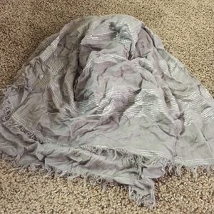 silver & grey shawl/scarf