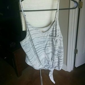 Lost striped strappy crop top with pocket-bundle!