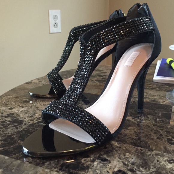 Black Glint Devyn Heels