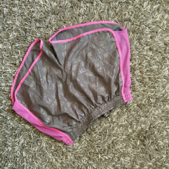 🆚PINK Hot Pink Holographic Grey Campus Shorts