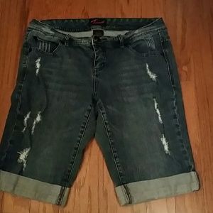 Torrid distressed Bermuda shorts
