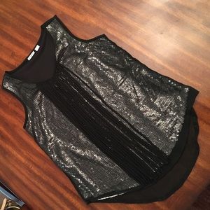 Sequin fringe top