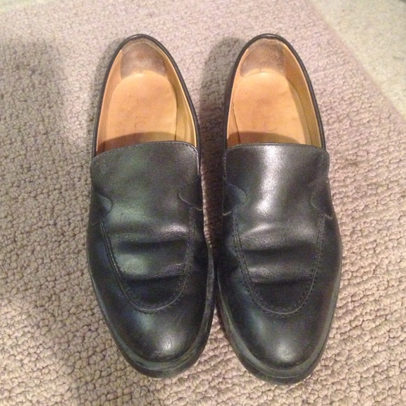 Tods black leather loafers
