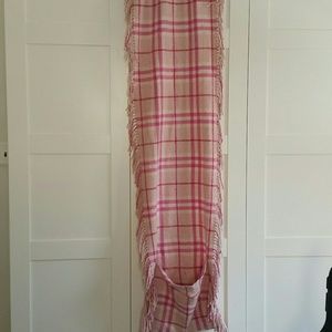 Pink Burberry Authentic shawl! Merino & Angora!
