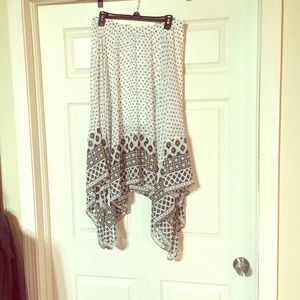 Express Sheer Handkerchief Skirt