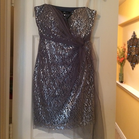 Gray sequin sparkly dress