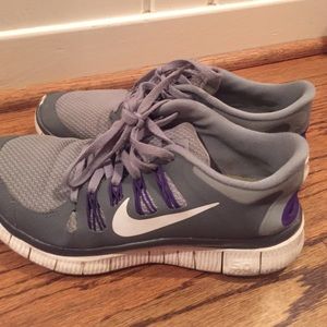 Nike free grey and purple