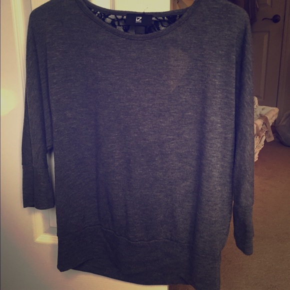 Gray open back t-shirt