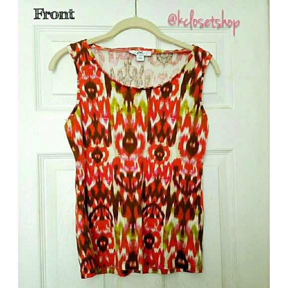 Anne Klein Sport {MULTICOLORED SLEEVELESS TOP} - Picture 4 of 9