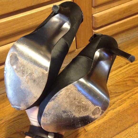 Steve Madden Rhinestoned Shimma Peeptoe Heels - Picture 4 of 4