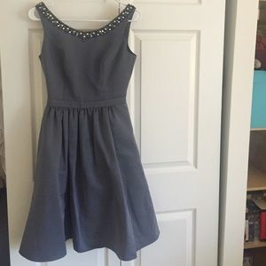 David's Bridal Grey Bridesmaid dress