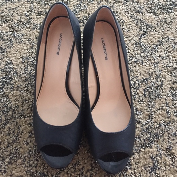 Liz Clairborne open toe wedges