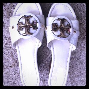 Authentic white Tory burch sandals