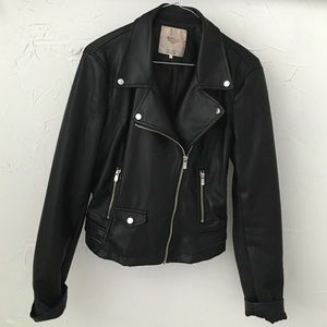 Black leather jacket