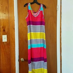 Multi colored block sun dress