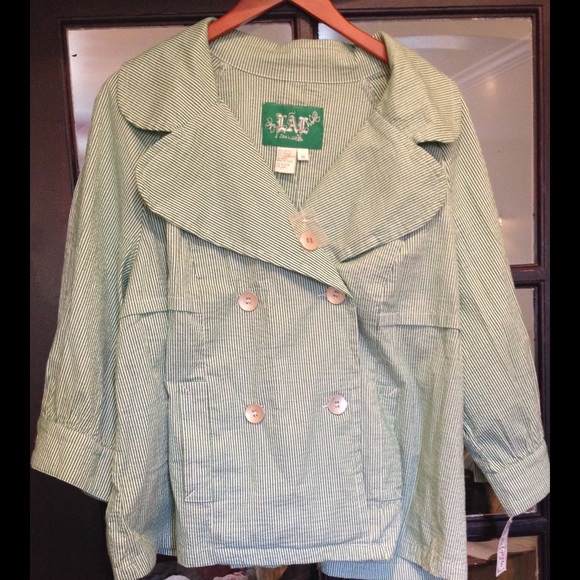 Pinstripe green jacket