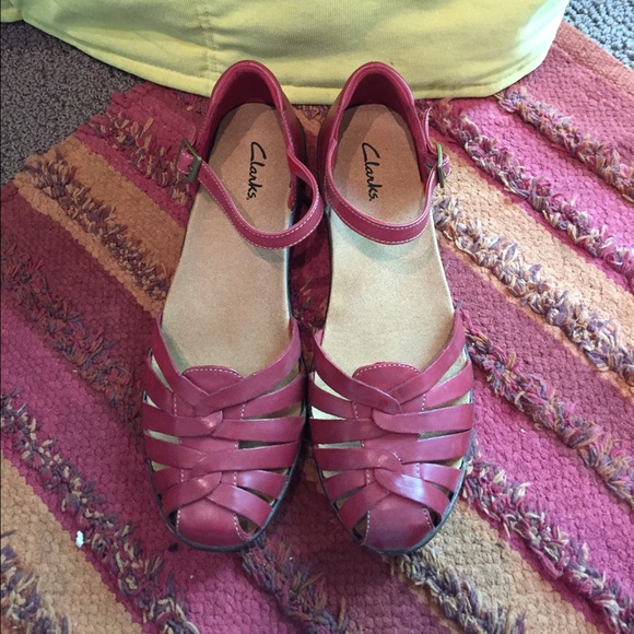 Red Clark's Sandals