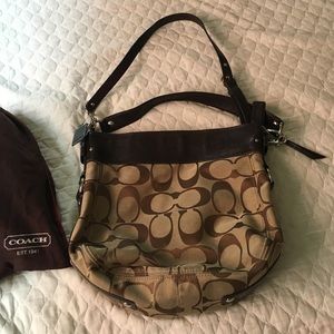 Vintage Coach logo designer handbag with strap