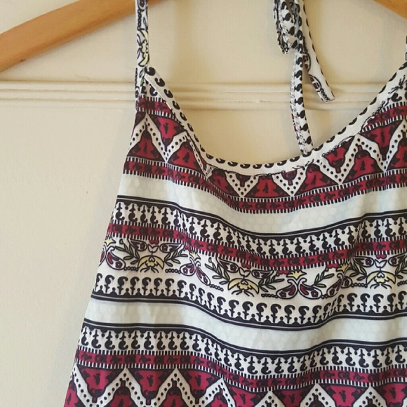 SALE 🎉 Pattern Print Halter Summer Crop Top Beach - Picture 2 of 4
