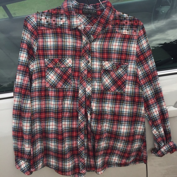 Studded Plaid Flannel