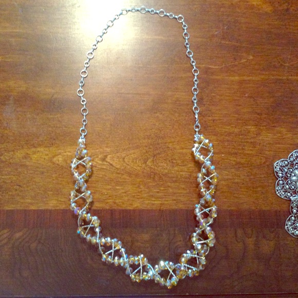 Gold spiral necklace