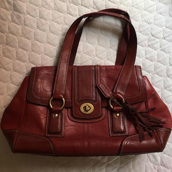 Red Coach bag