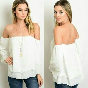 Ivory Off Shoulder Top