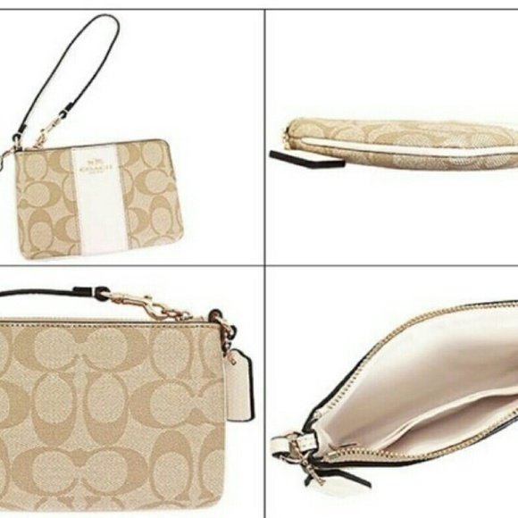 Coach signature khaki wristlet - Picture 2 of 3
