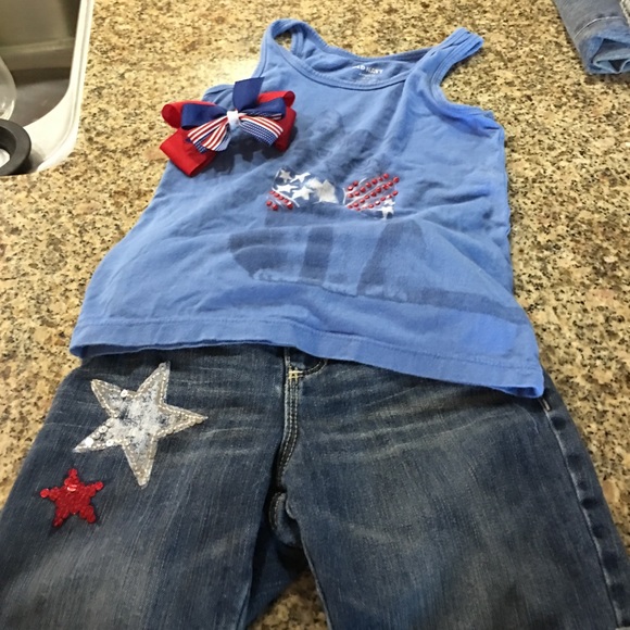 Little girls 4th of July outfit
