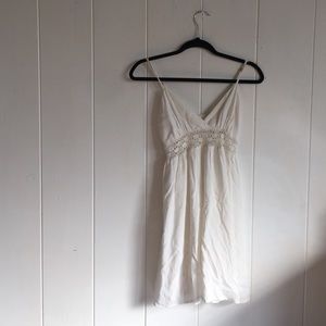 Cute white dress.