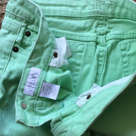 Delia’s Lime Green Skinny Jeans - Picture 2 of 3