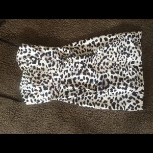 H&M black & white cheetah dress