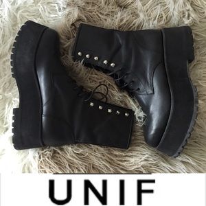 UNIF Lace Up Platform Boots
