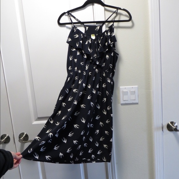 Francesca's Collection Navy Blue Bird Dress