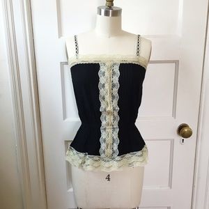 ❌SOLD❌ Metropark Lace Trim Top