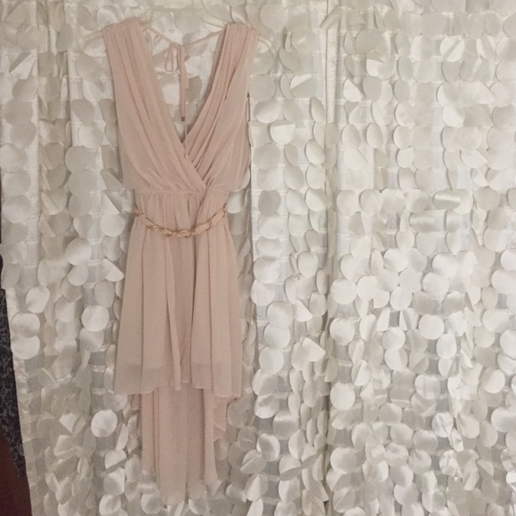 Nude Chiffon Dress