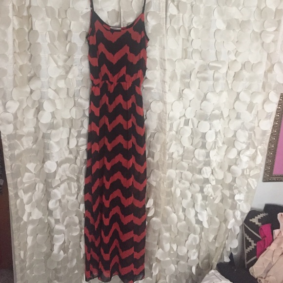 Chevron black and orange maxi - Picture 1 of 2