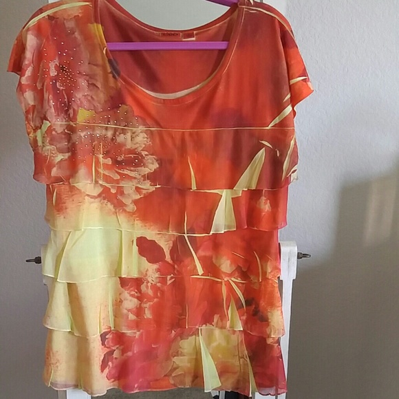 Ruffled front shirt