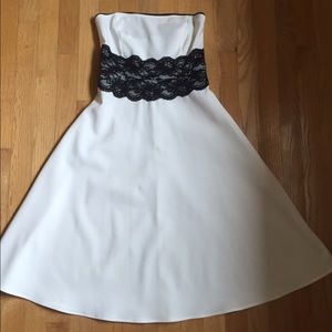 Charlotte Russe white and black lace dress