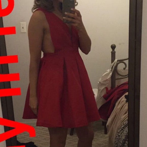 Mini Red Dress - Picture 3 of 3