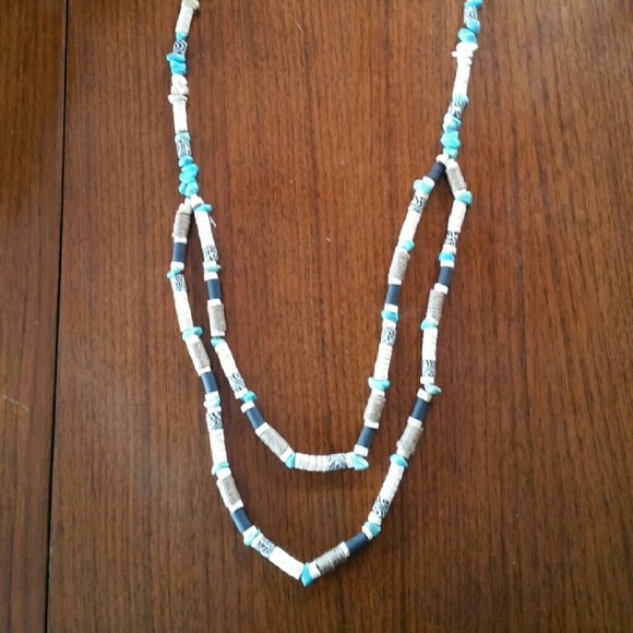 Double layer fimo necklace