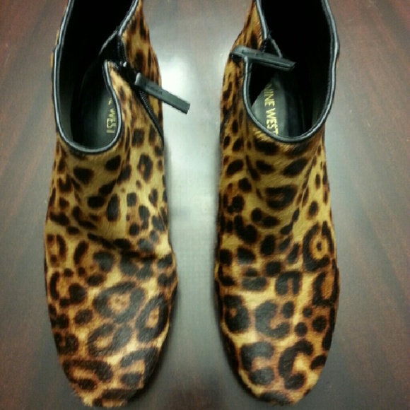 Leopard Print Fur Ankle Booties