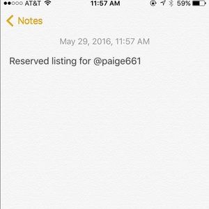 RESERVED LISTING FOR @paige661