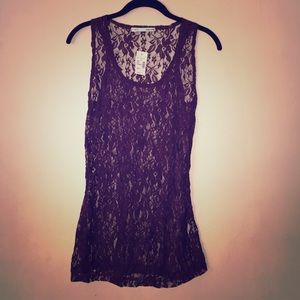 Maurice's Plum Lace Tank
