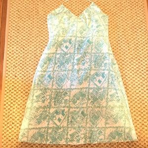 Lilli Pulitzer toile print halter dress. Size 10.