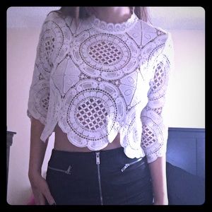 F21 Lacey Crop Top