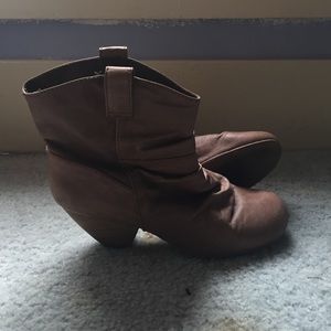 Brown ankle booties