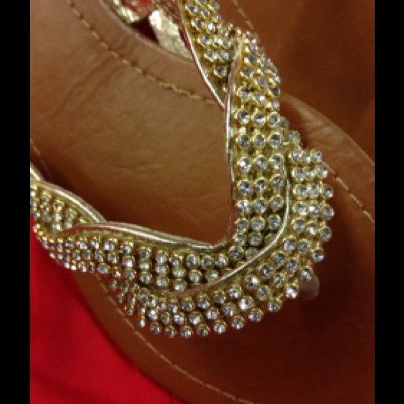 Rhinestone Thong Sandals - Picture 2 of 4