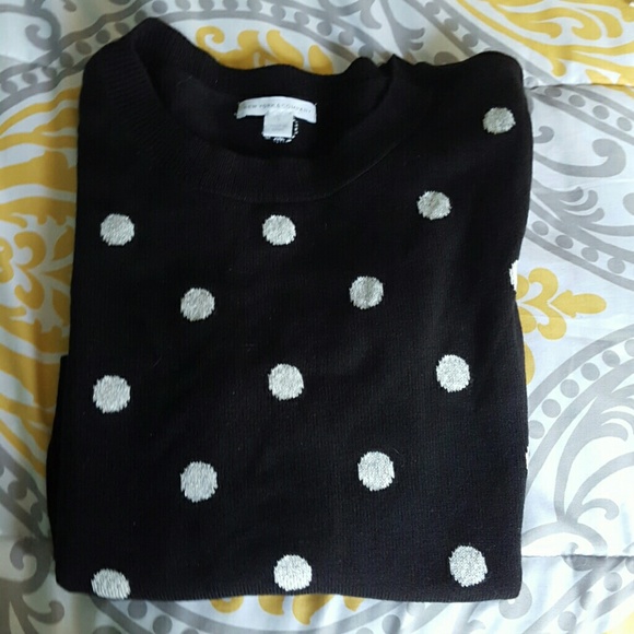 Black and White polka dot sweater