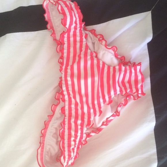 American striped scrunch bikini bottoms